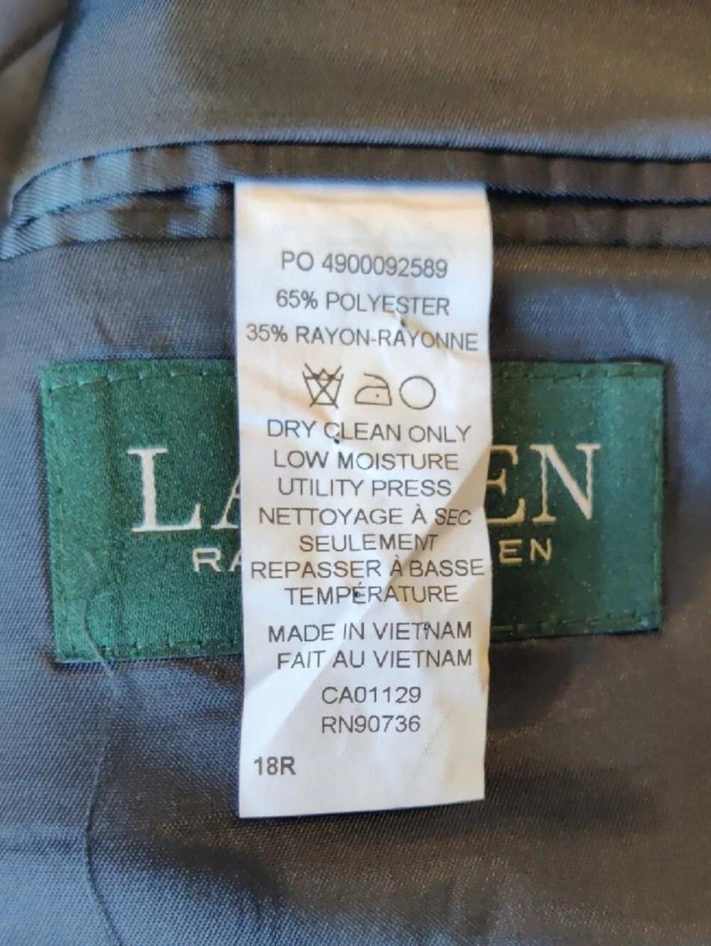 Ralph Lauren Navy Blue Kids Blazer Size 18R